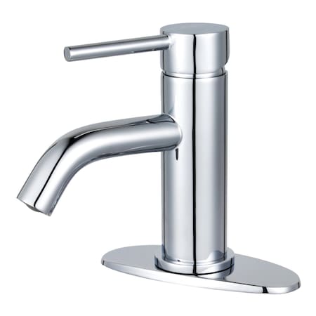 Fauceture LSF8221DL Single-Handle Bathroom Faucet with Push Pop-Up, Polished Chrome LSF8221DL